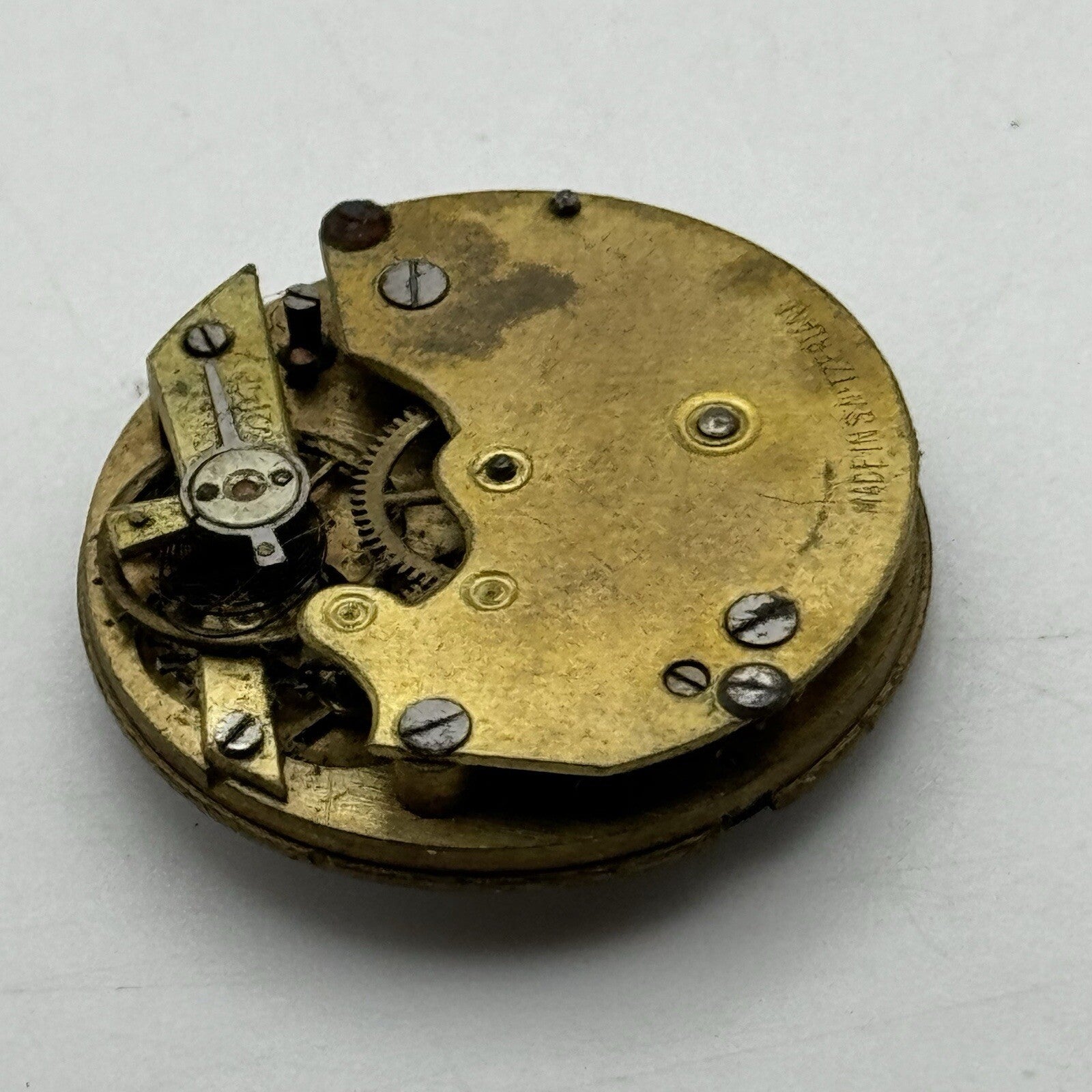 28.5mm Military Style Swiss Porcelain Watch Movement Parts Repair Restore