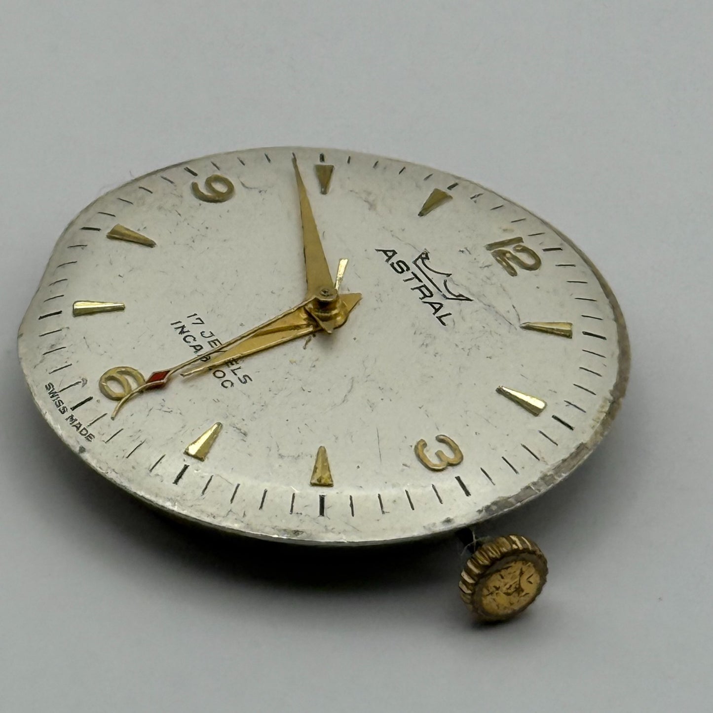 FHF ST 96 Watch Movement Astral Manual Wind Vintage Swiss Parts Repair 25.6mm