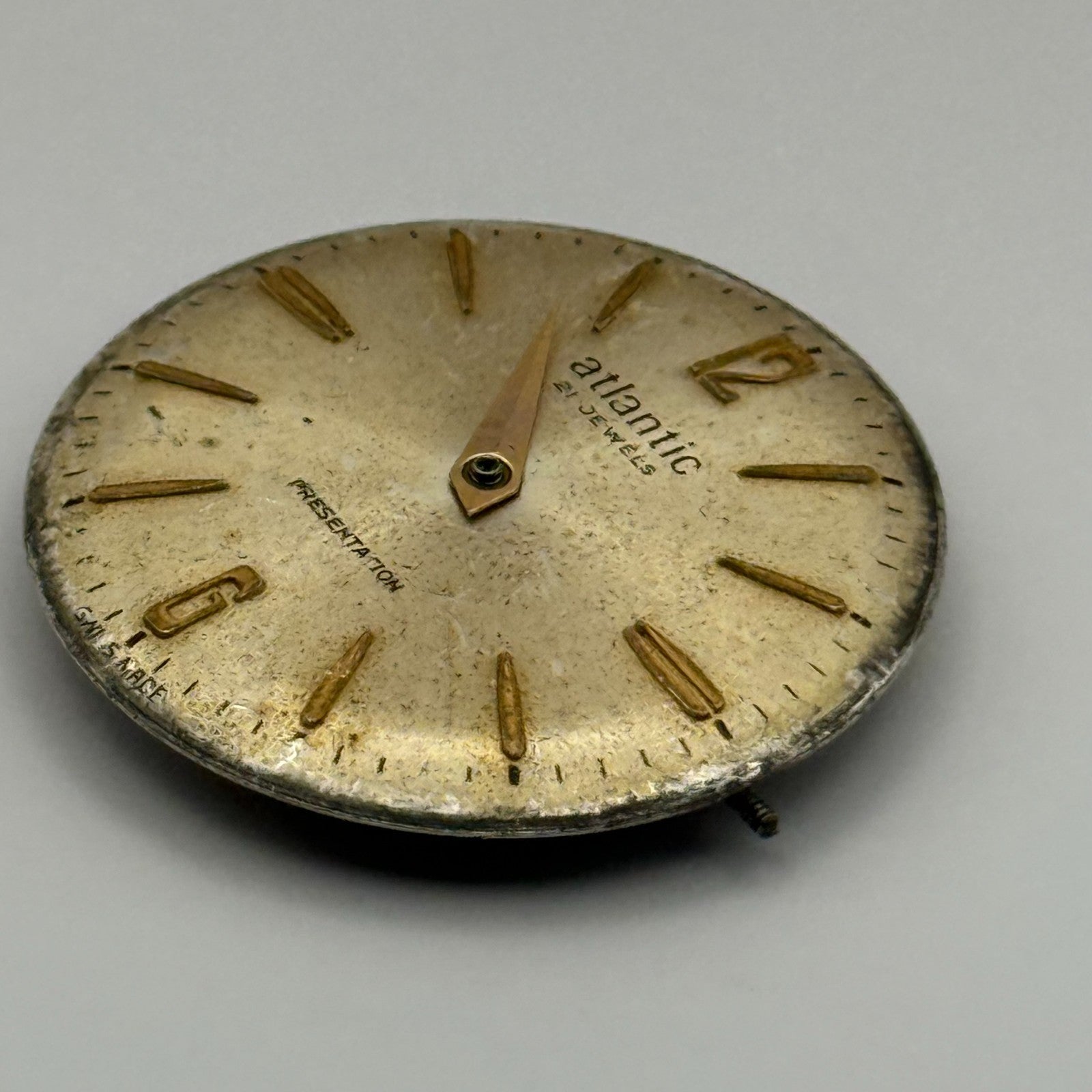 ETA 2390 Watch Movement Atlantic Manual Wind Vintage Swiss Parts Repair 23.3mm