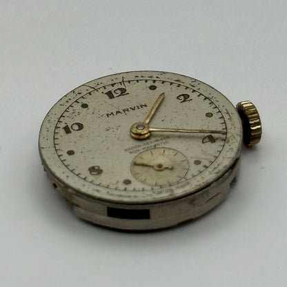 Marvin 310 Watch Movement Manual Wind Vintage Swiss 15 Jewels Parts 19.6mm