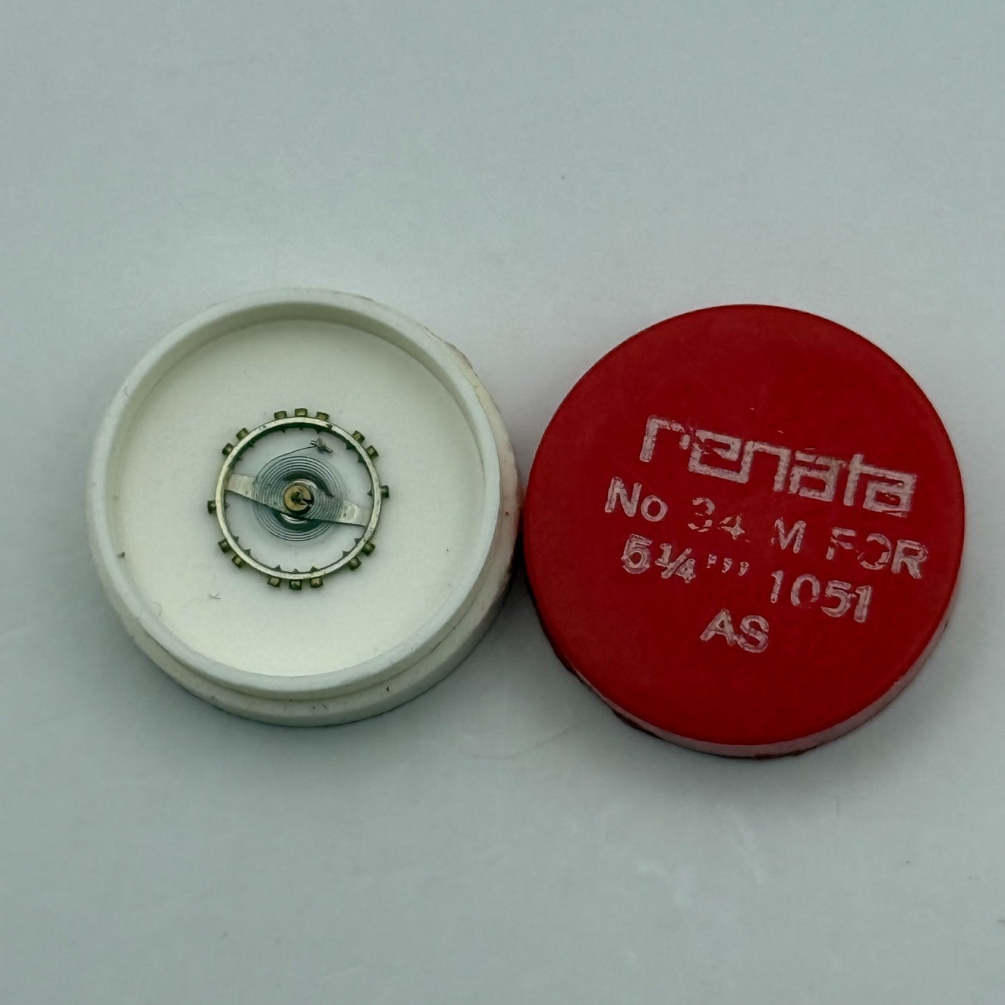 AS 1051 Balance Wheel Complete And Spring 5¼’’’  34 M Watch Movement Parts NOS