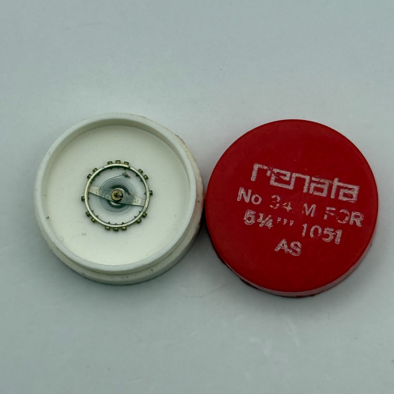 AS 1051 Balance Wheel Complete And Spring 5¼’’’  34 M Watch Movement Parts NOS