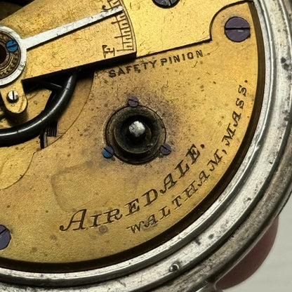 Waltham Airedale Model 1877 Pocket Watch Antique American Parts Repair ALD 54mm