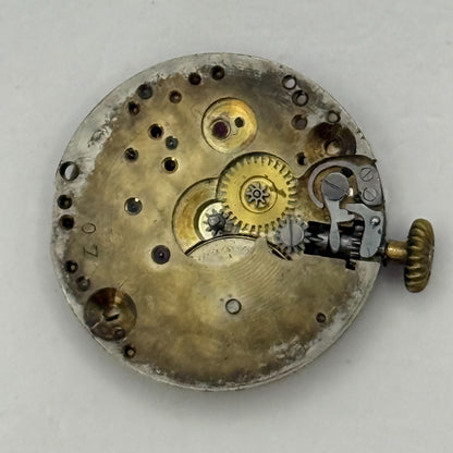 21.9mm Vintage Unidentified High Grade Trench Watch Movement Manual Wind PARTS