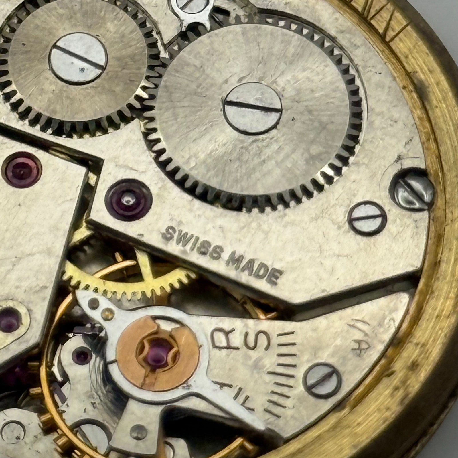 Felsa 398 Watch Movement Trebex Running Manual Wind Vintage Parts Repair 32.6mm