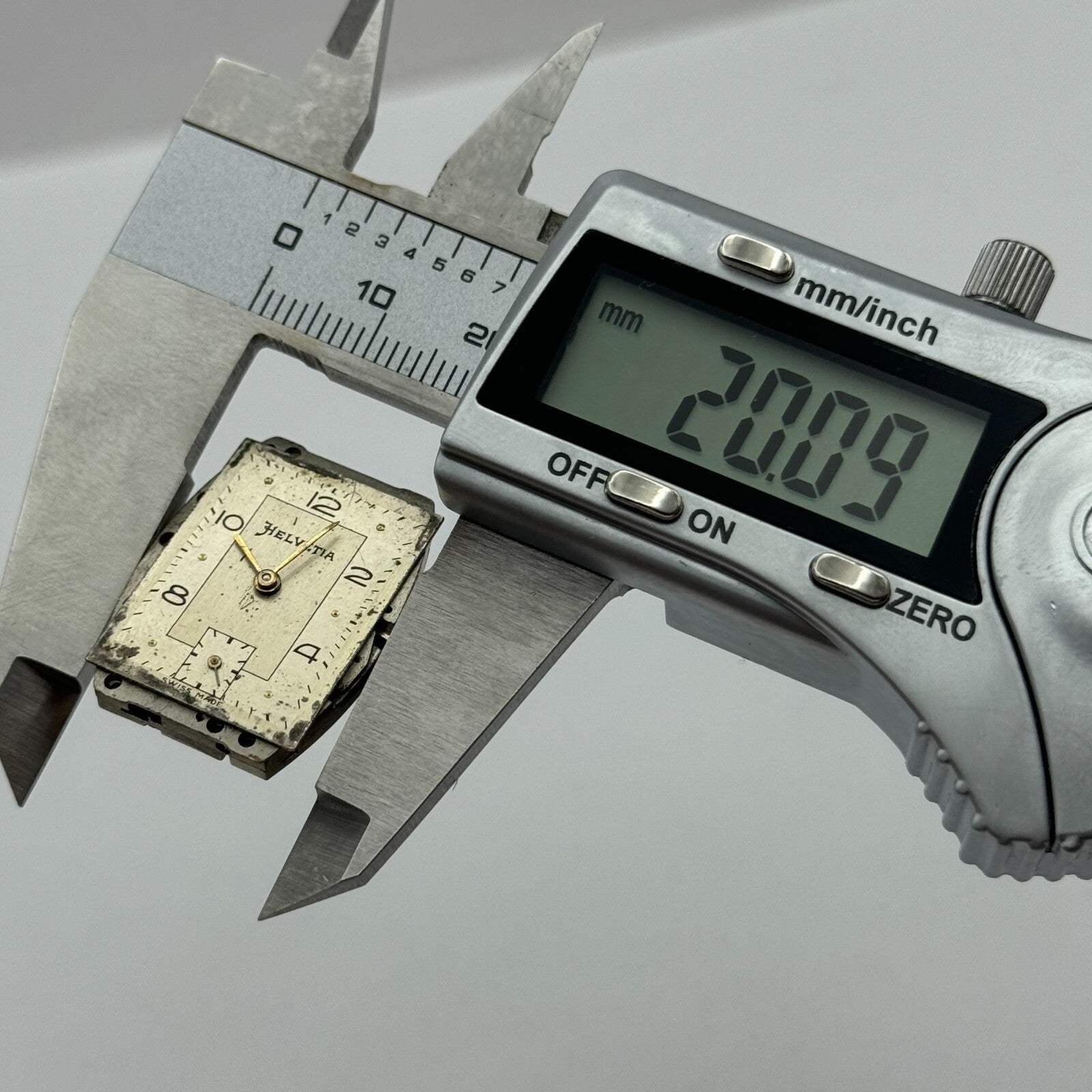 20mm Men's Helvetia 75A Tank Sub Seconds Watch Movement Manual Wind Swiss PARTS