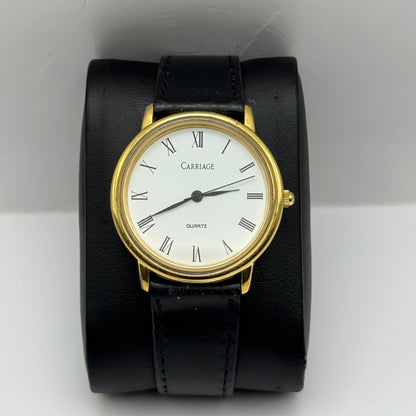 Working Ladies Carriage Second Hand 34mm Quartz Watch New Battery Adjustable