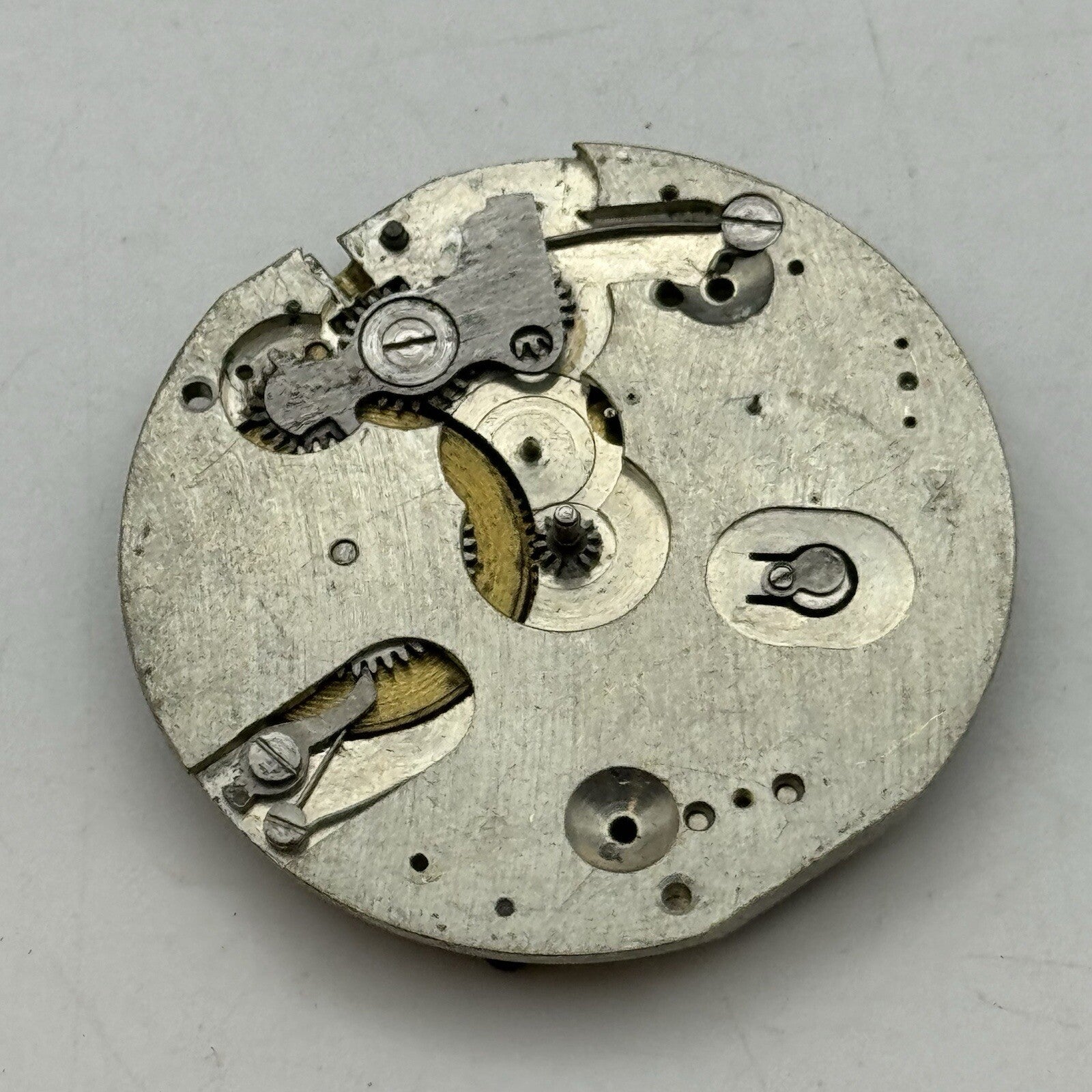 41.2mm Unidentified Interesting Pocket Watch Movement FOR PARTS Restore