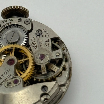 Clinton Sweep Seconds Watch Movement Running Manual Wind Vintage Parts 19.7mm