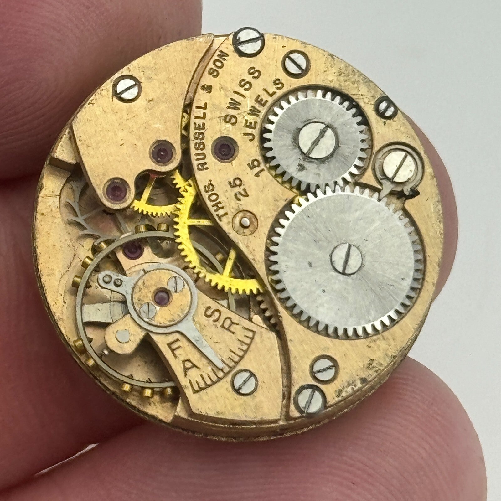 23.6mm Thomas Russell & Son Cal 25 Sub Seconds Manual Wind Watch Movement PARTS