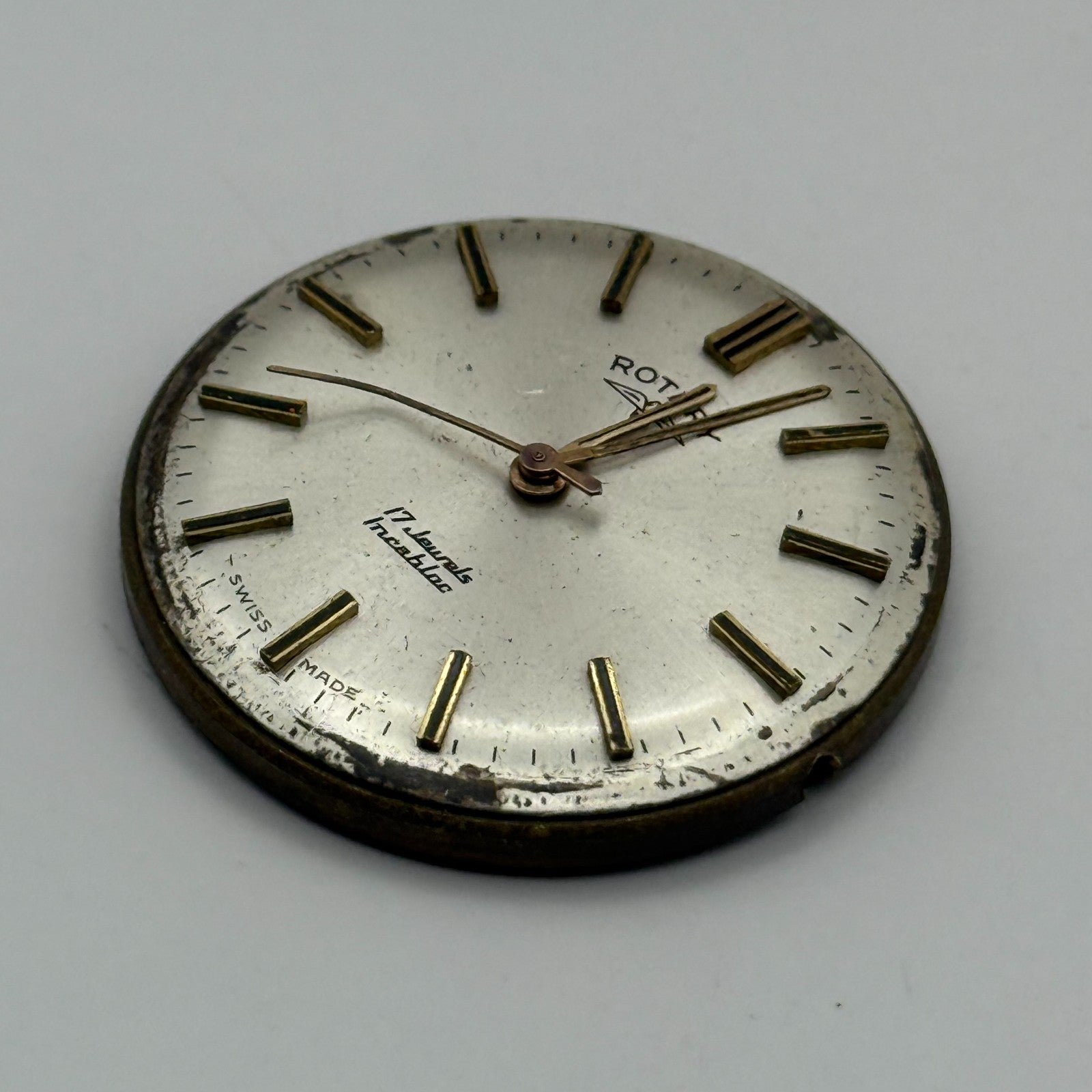 AS 1900/01 Watch Movement Rotary Manual Wind Vintage Swiss Parts Repair 25.2mm