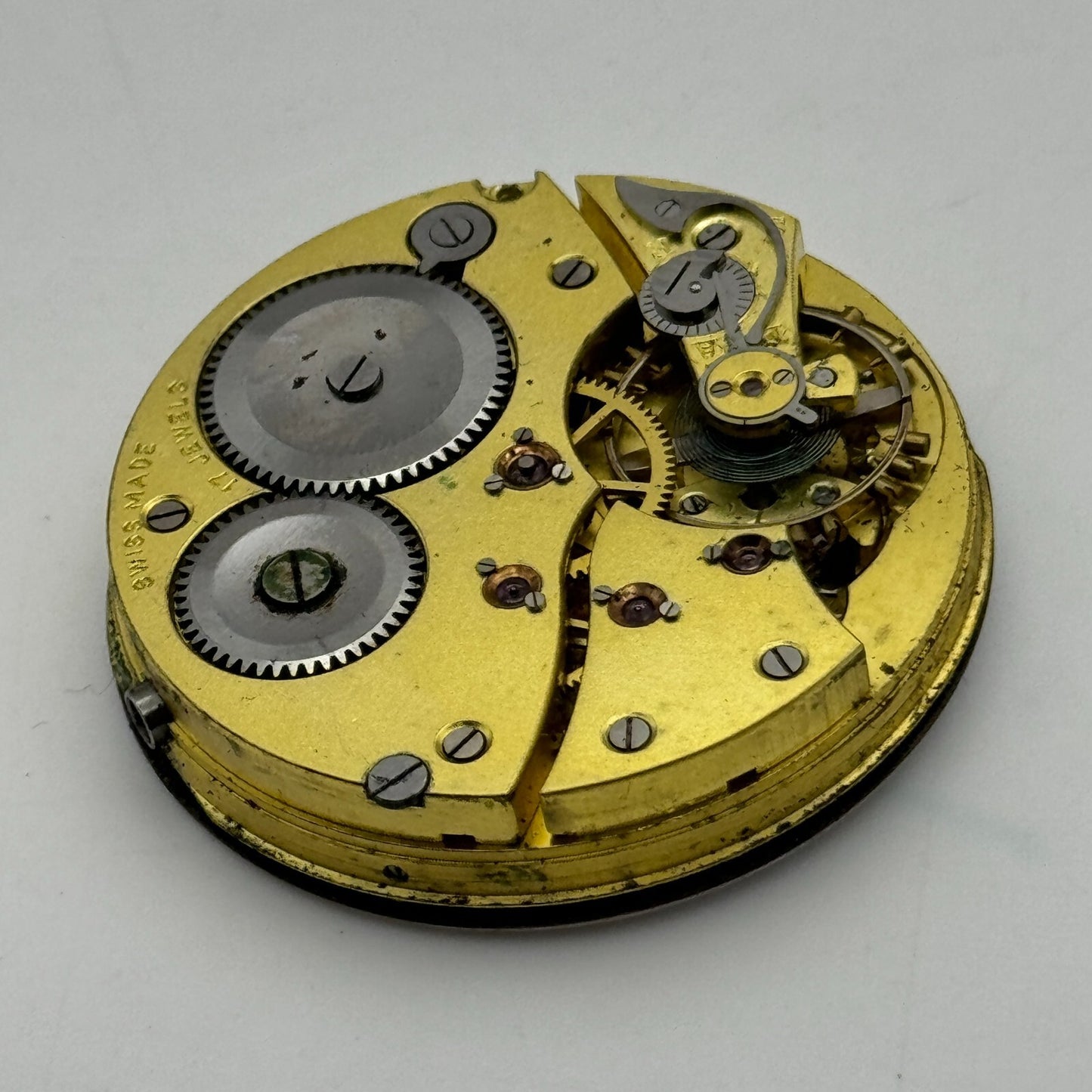 42.9mm High Grade Hendersons 17 Jewels Balance Ok Hunter Pocket Watch Movement