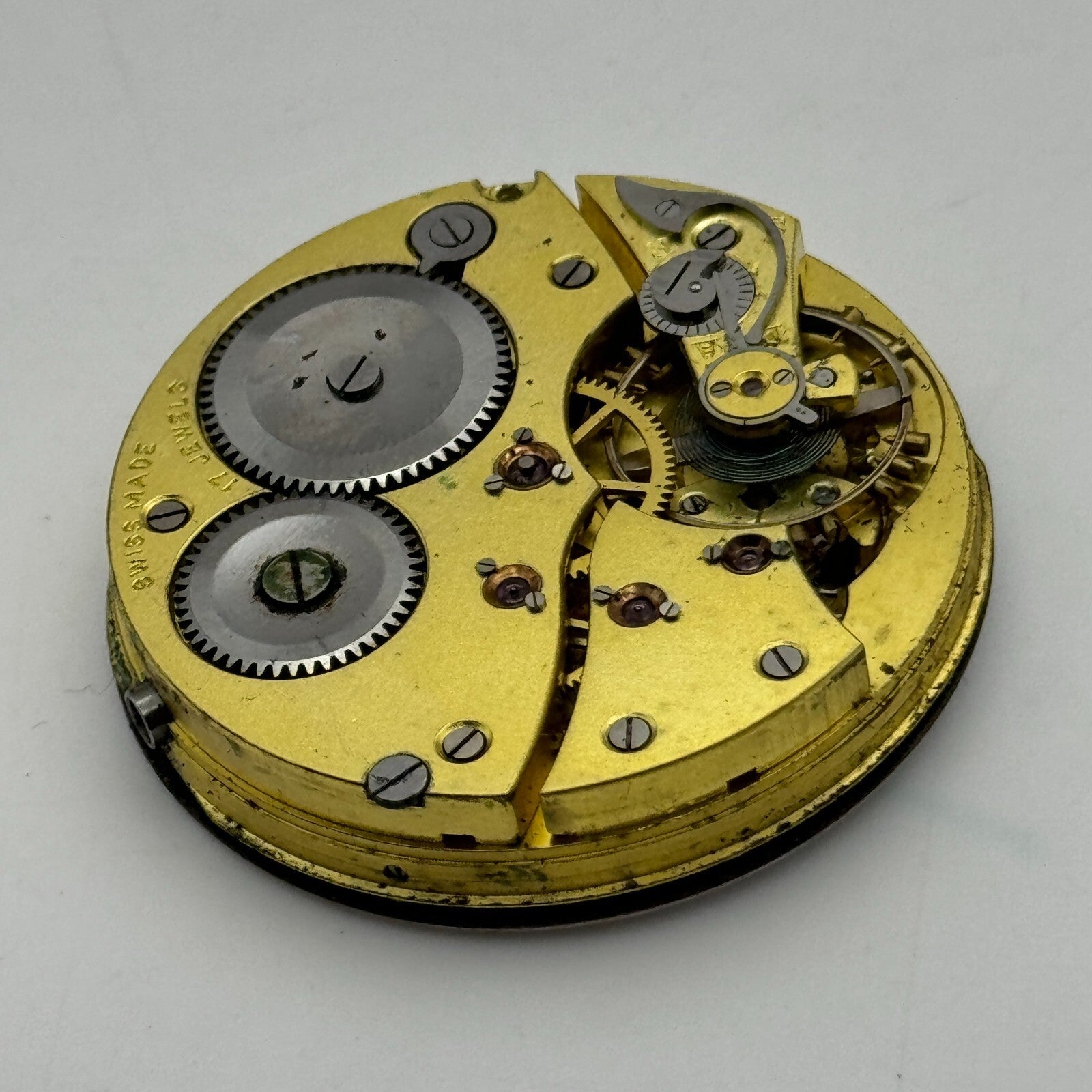 42.9mm High Grade Hendersons 17 Jewels Balance Ok Hunter Pocket Watch Movement