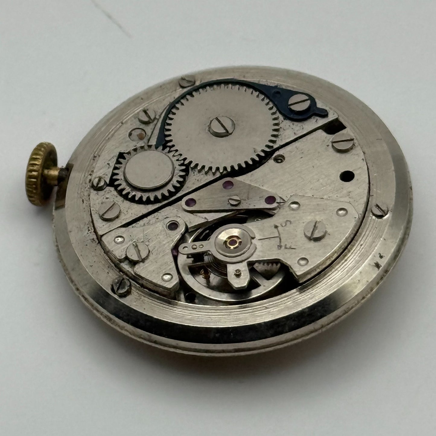 Smiths 21 Jewels Date Pointer Watch Movement Manual Wind Vintage Parts 30.4mm