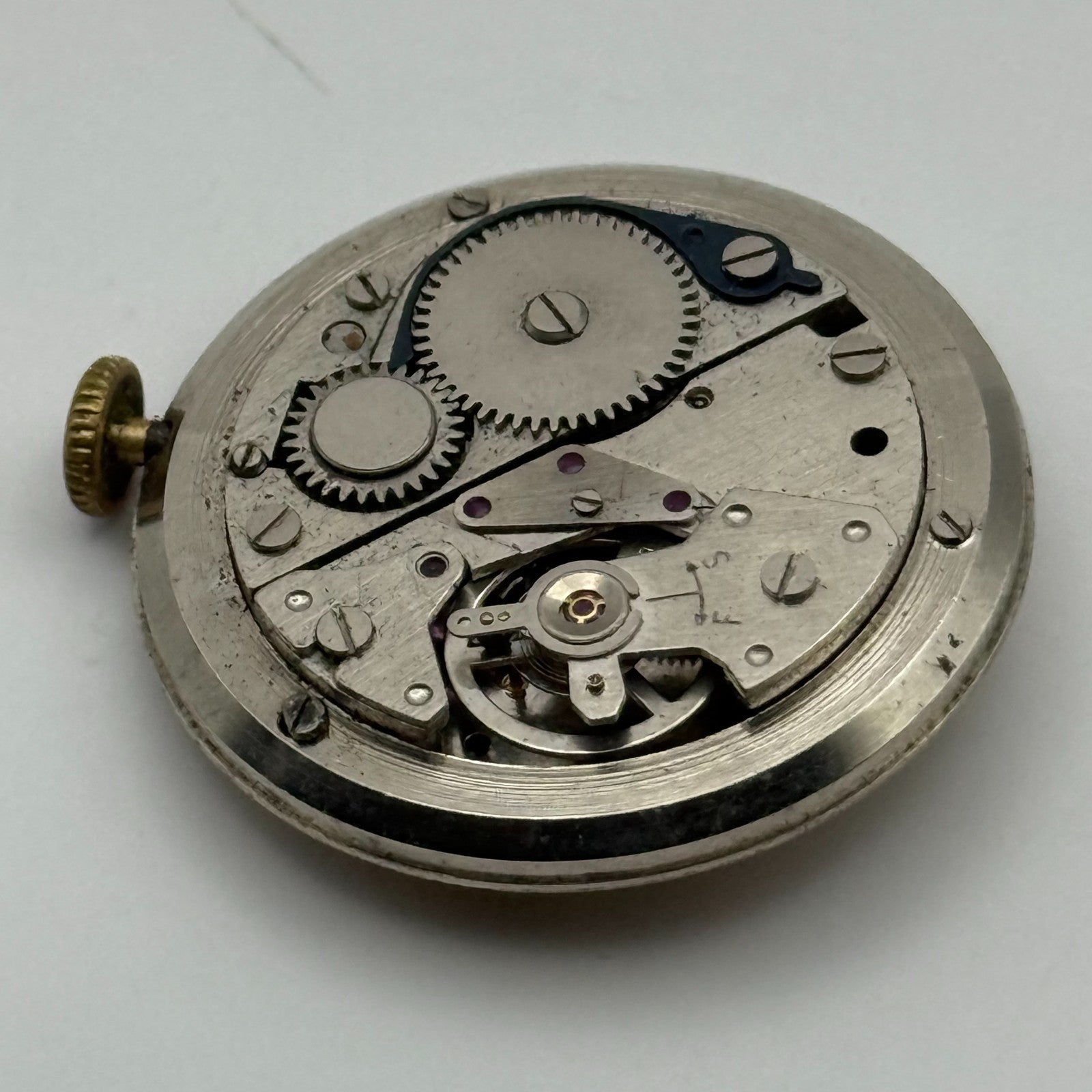 Smiths 21 Jewels Date Pointer Watch Movement Manual Wind Vintage Parts 30.4mm