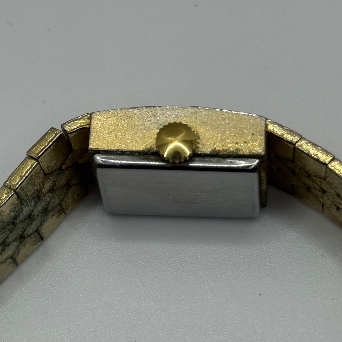 15mm Vintage Petit Bark Affect Heart Gold Plated Manual Wind Watch PARTS REPAIR