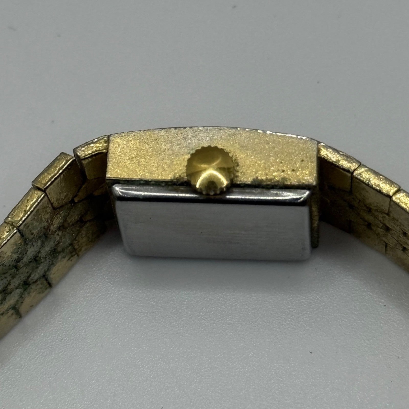 15mm Vintage Petit Bark Affect Heart Gold Plated Manual Wind Watch PARTS REPAIR