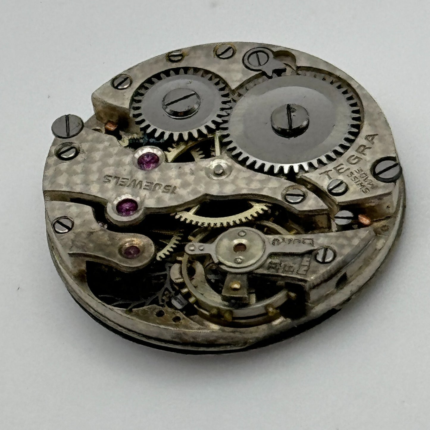 23.7mm Tegra 15 Jewels Swiss Porcelain Dial Trench Watch Movement Manual Wind