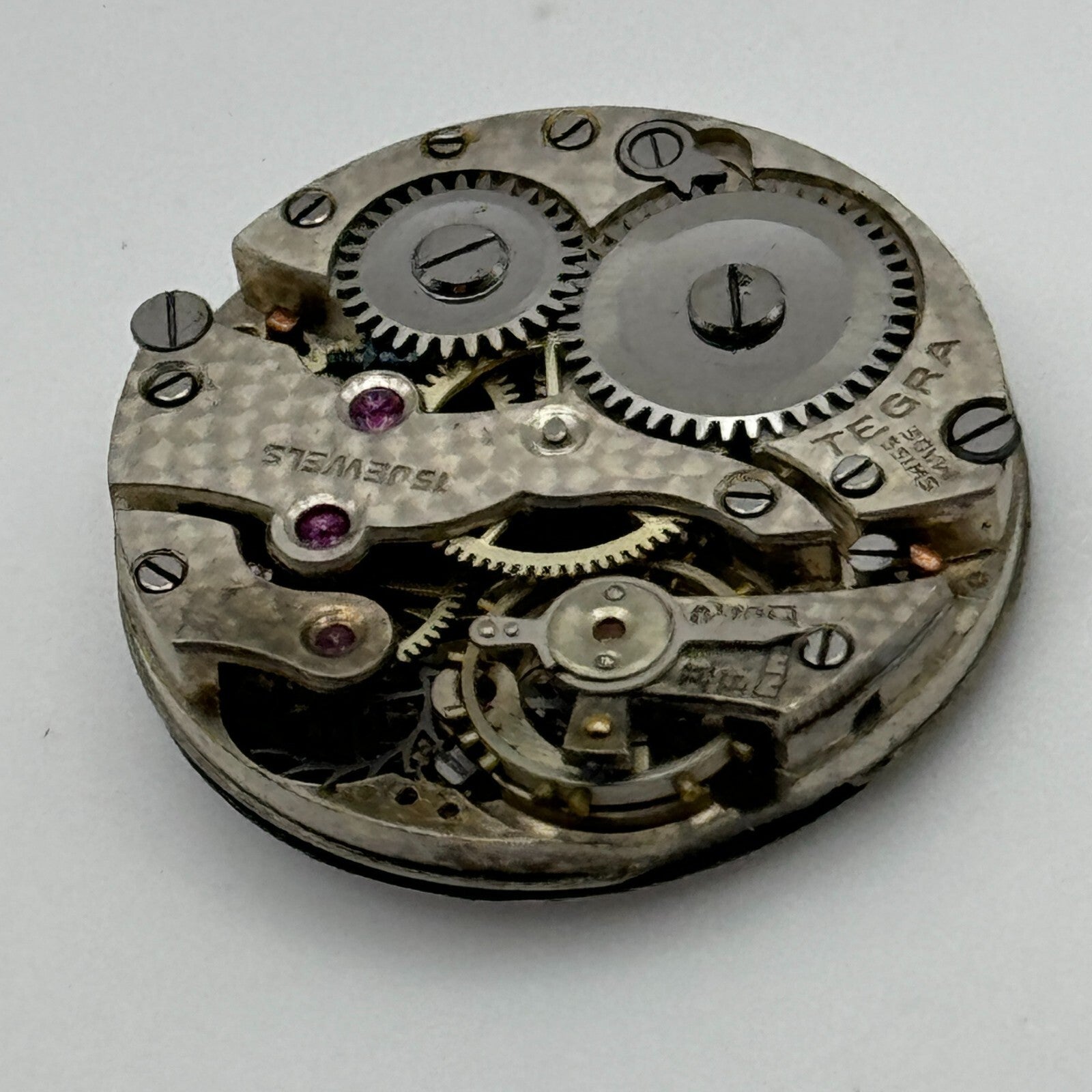23.7mm Tegra 15 Jewels Swiss Porcelain Dial Trench Watch Movement Manual Wind