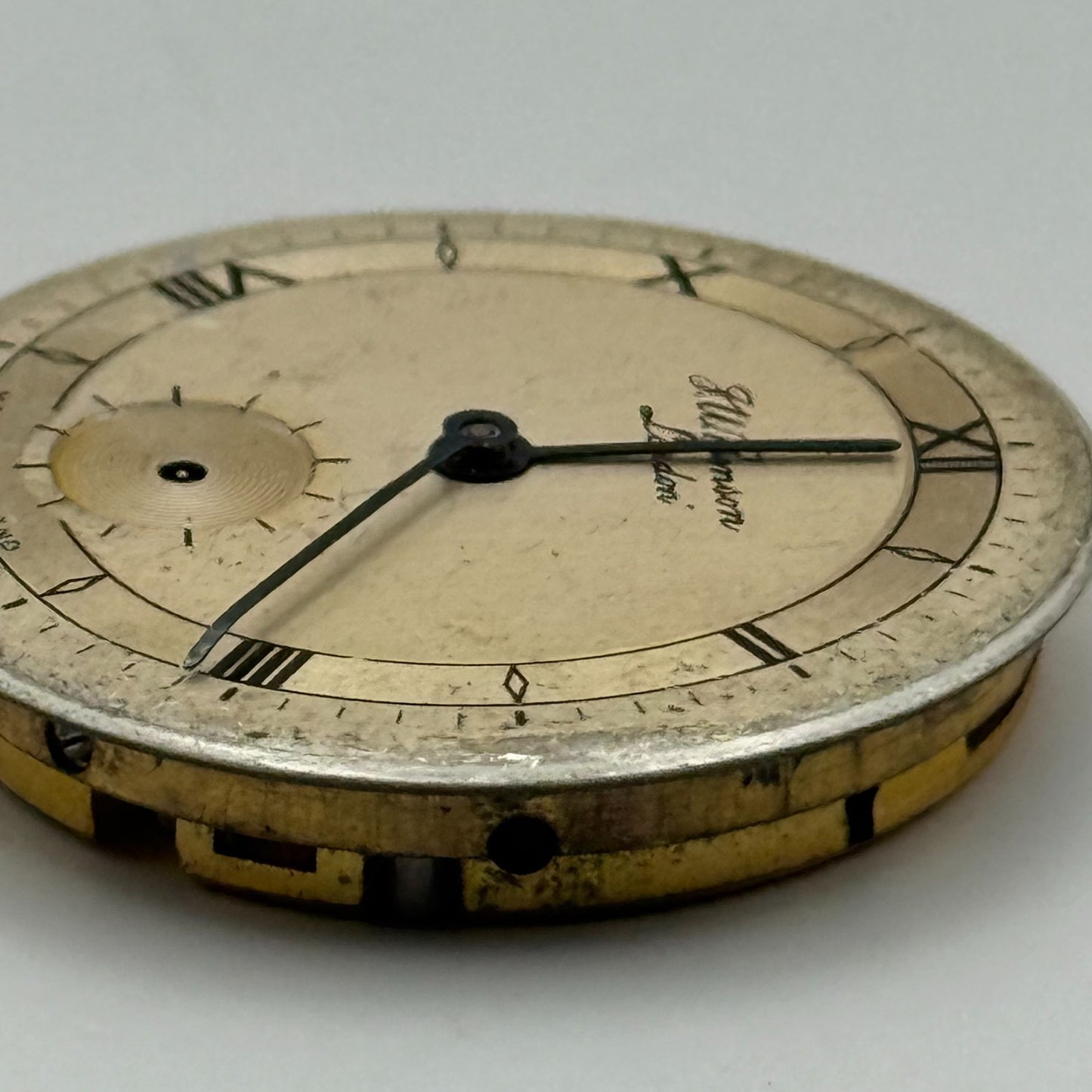 J W Benson Smiths De Luxe 15 Jewels Watch Movement Manual Wind Parts 26.9mm