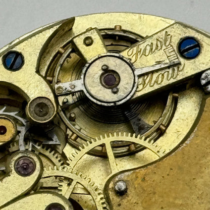 38.6mm Antique Open Face Longines ? Anglo Swiss Pocket Watch Movement PARTS