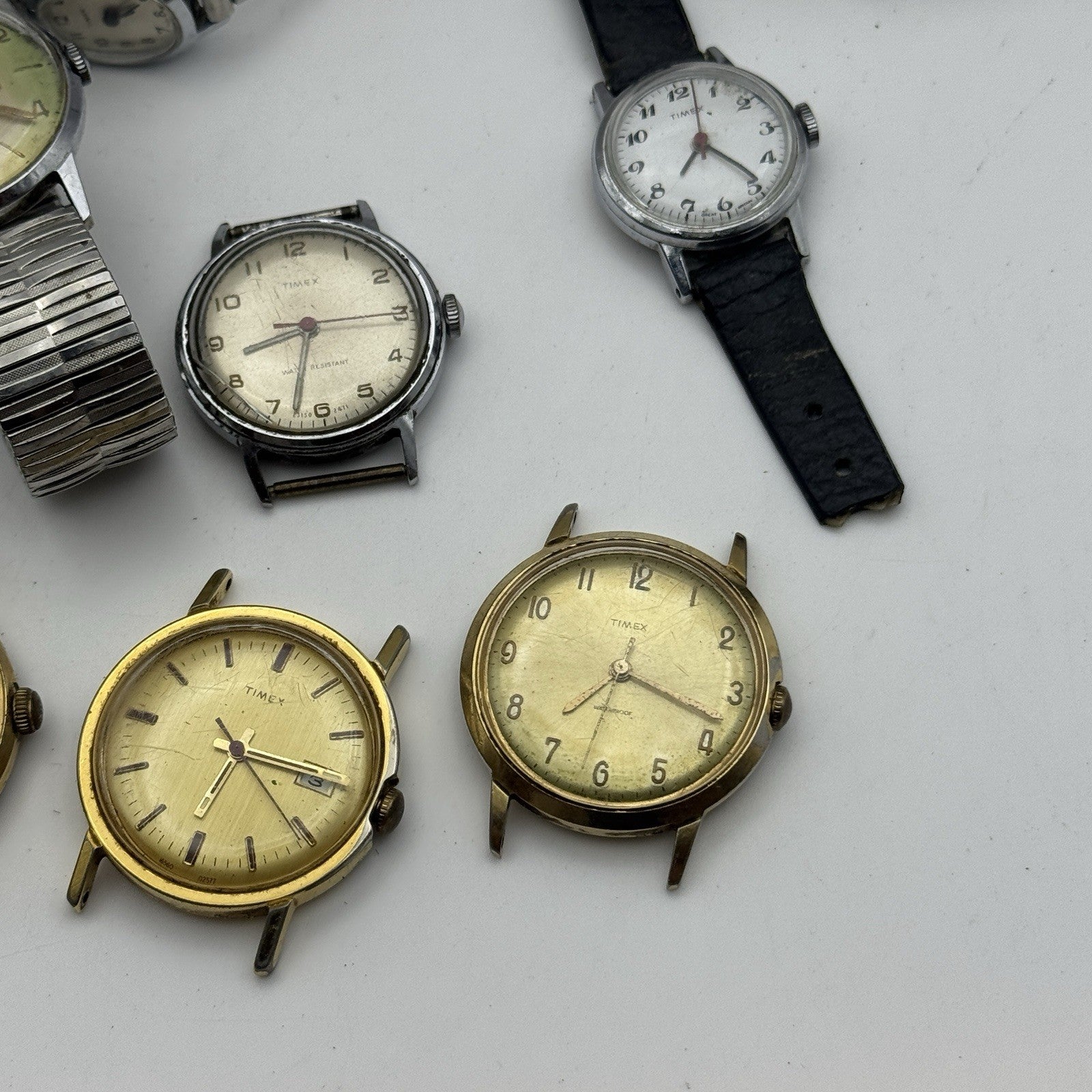 Bundle Of 12 Vintage Timex UK Watches Mechanical Wind Up Job Lot Parts Repair