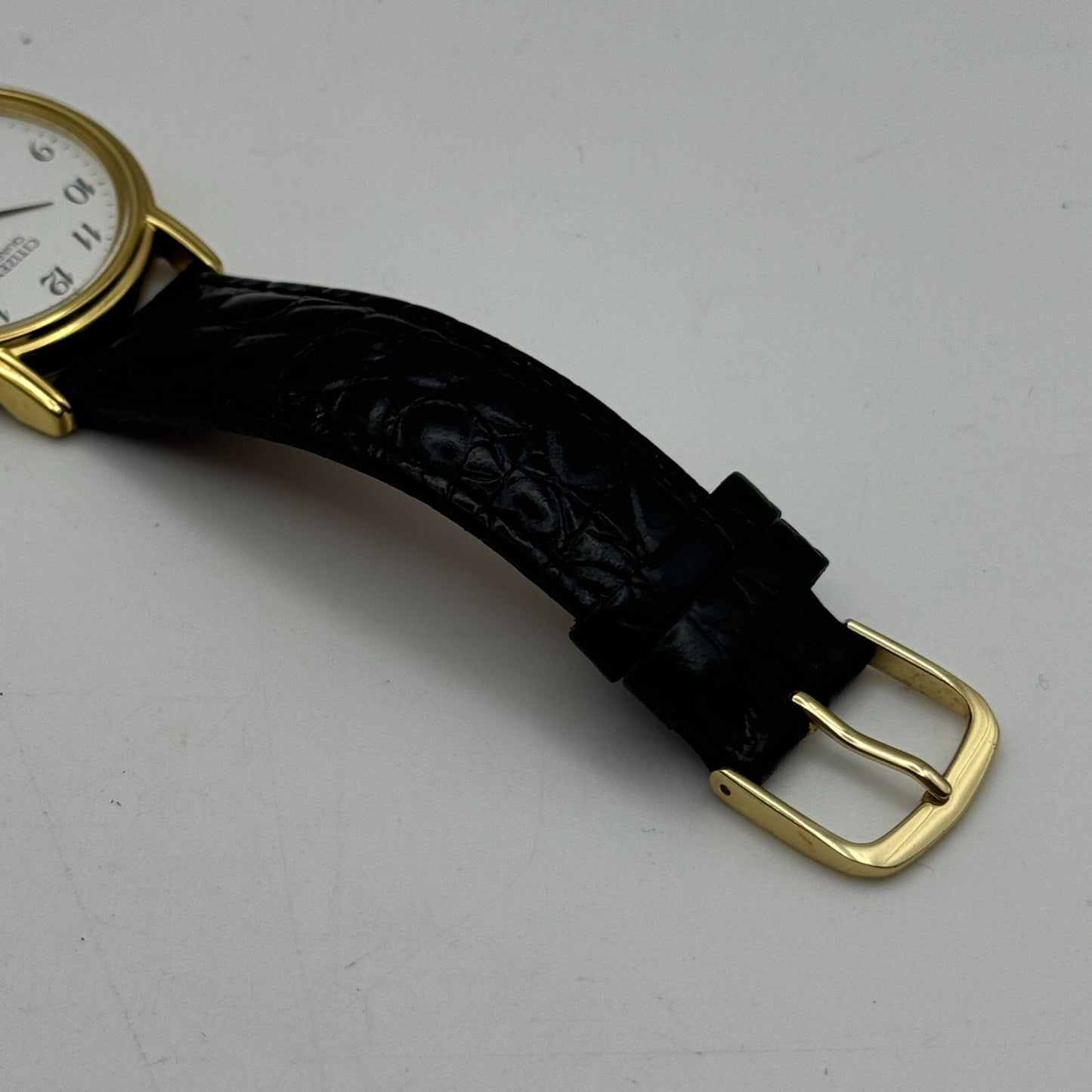 33mm Working Citizen 6031-S018161 White Dial Quartz Watch New Battery 9 Inches