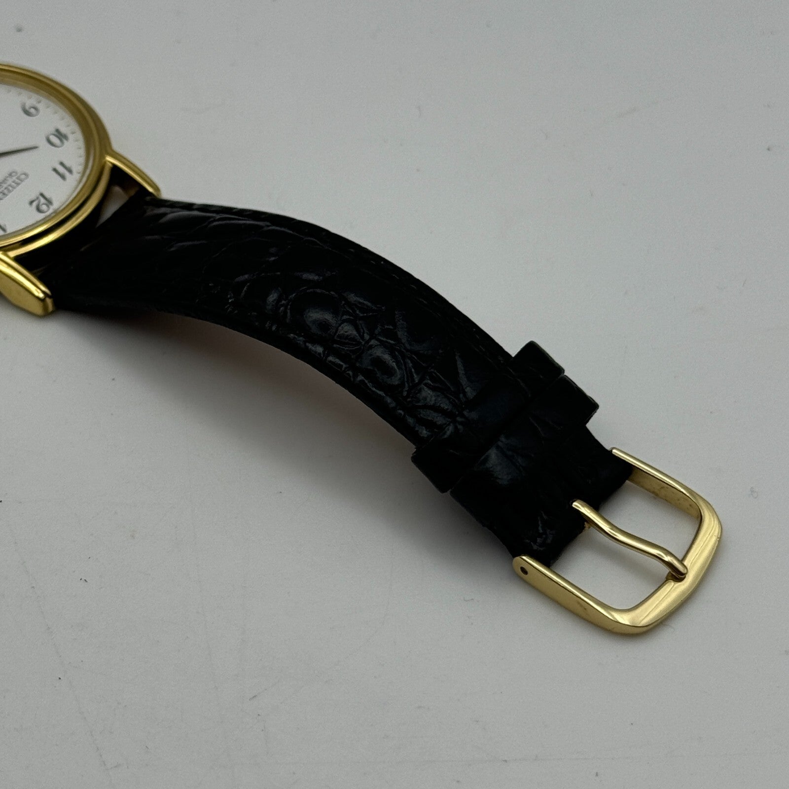 33mm Working Citizen 6031-S018161 White Dial Quartz Watch New Battery 9 Inches