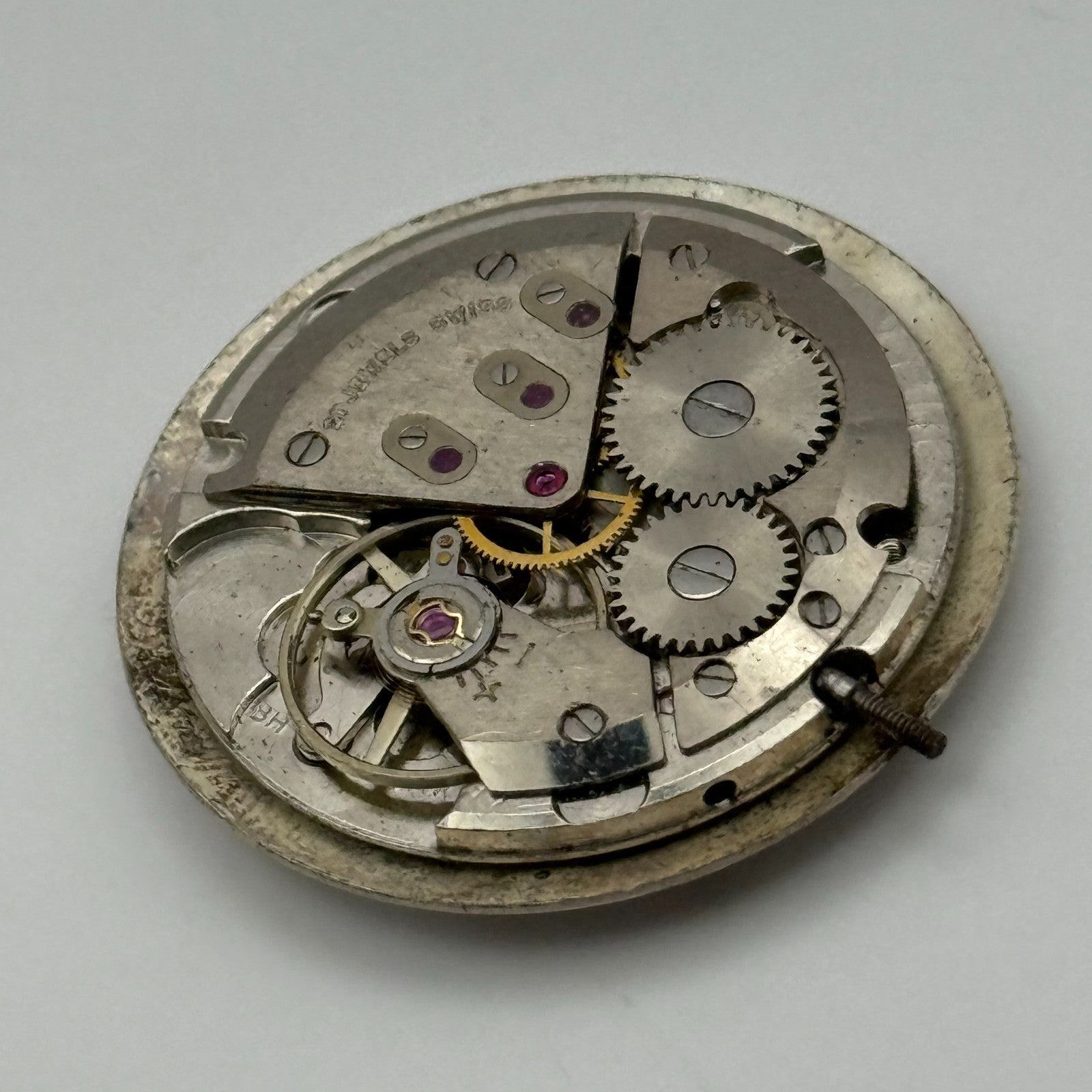 Avia ETA 2391 Watch Movement Manual Wind Vintage Swiss 17 Jewels Parts 25.7mm