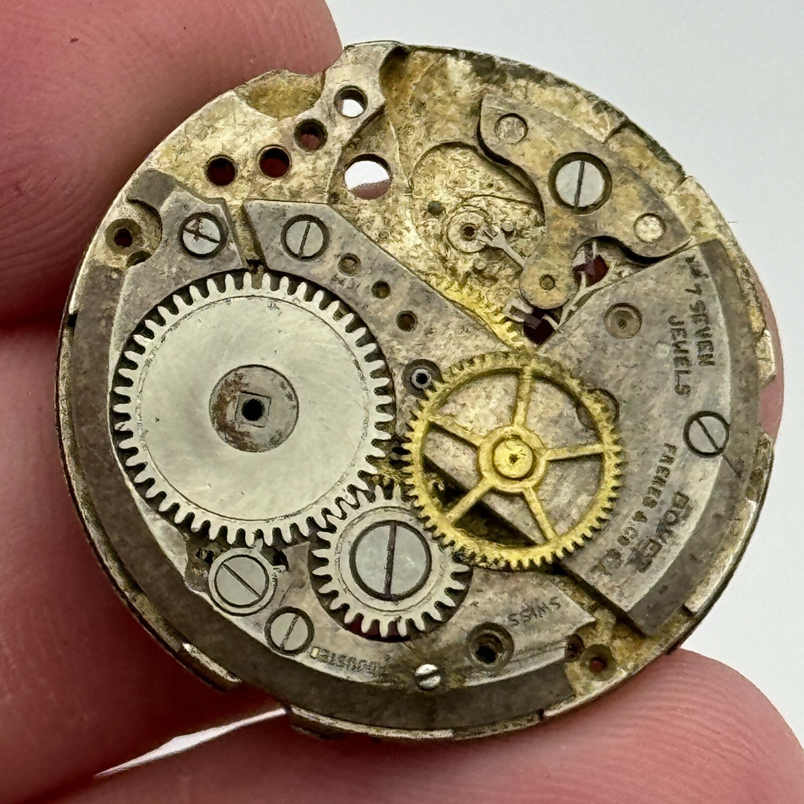 25.9mm Bovet Freres & Co FHF 175 Manual Wind Watch Movement Swiss Vintage PARTS