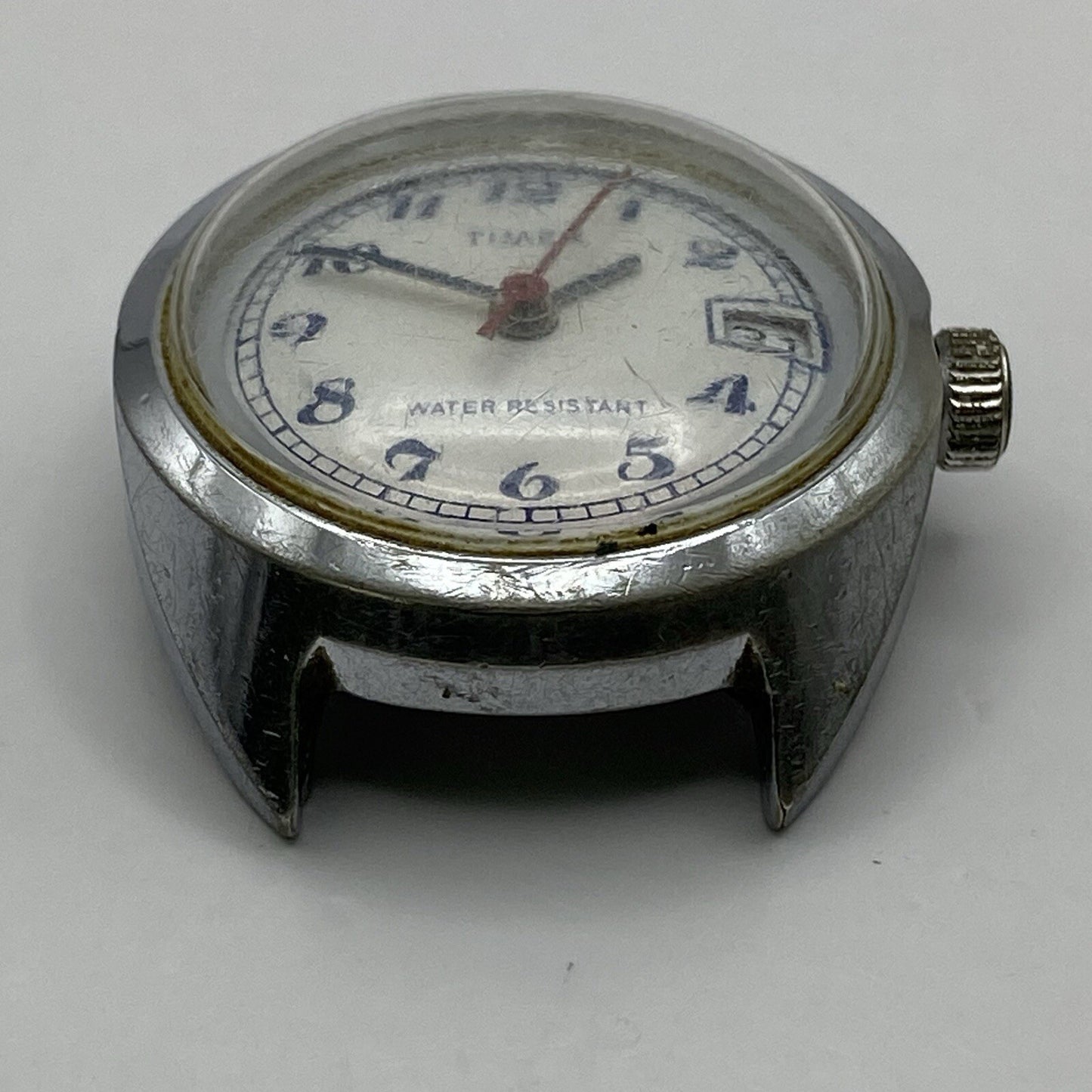 27mm Ladies Timex Sweep Seconds Date Dial GB Made Watch Head TO RESTORE