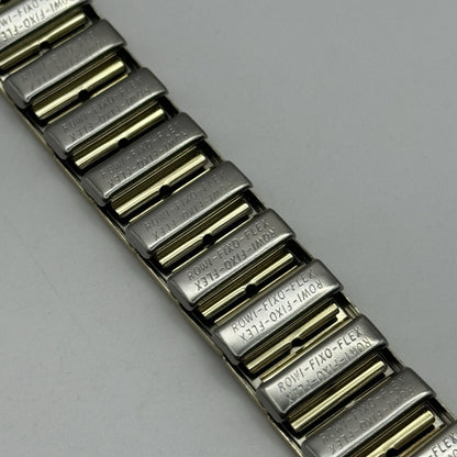 20mm Lug Rowi Fixo Flex Vintage New Old Stock NOS Expandable Strap Black Gold