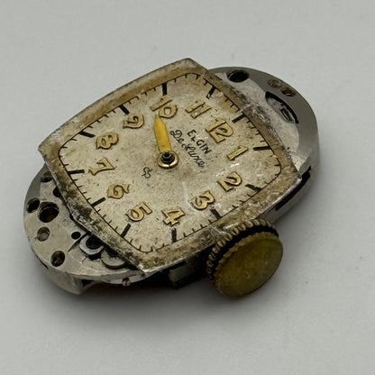 Elgin Grade 620 Watch Movement De Luxe Sweep Seconds 1951 21/0s American Parts