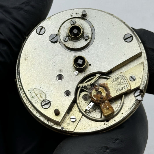 43mm Unidentified 1 x Military Hand Pocket Watch Movement Dial FOR PARTS Repair