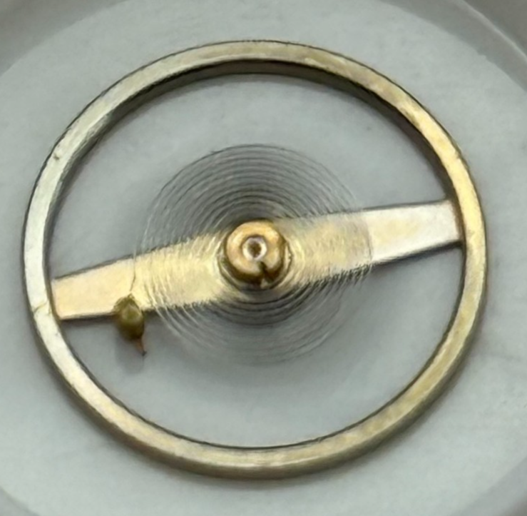 Oris 461 Balance Wheel Complete And Spring  10½’’’  381 Watch Movement Parts NOS