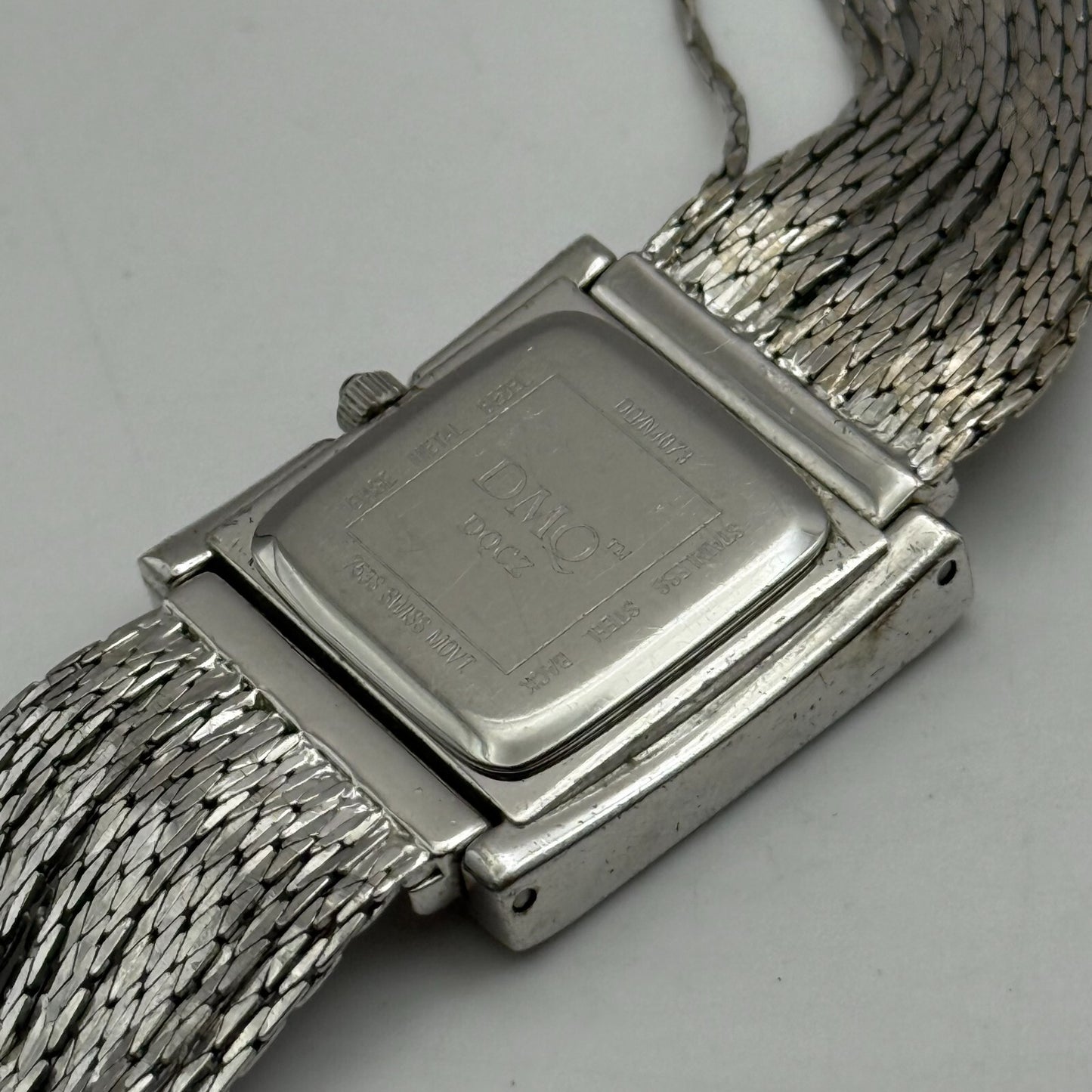 23mm Working Ladies DMQ Jewelled DQCZ Silver Tone Quartz Watch 6 Inches