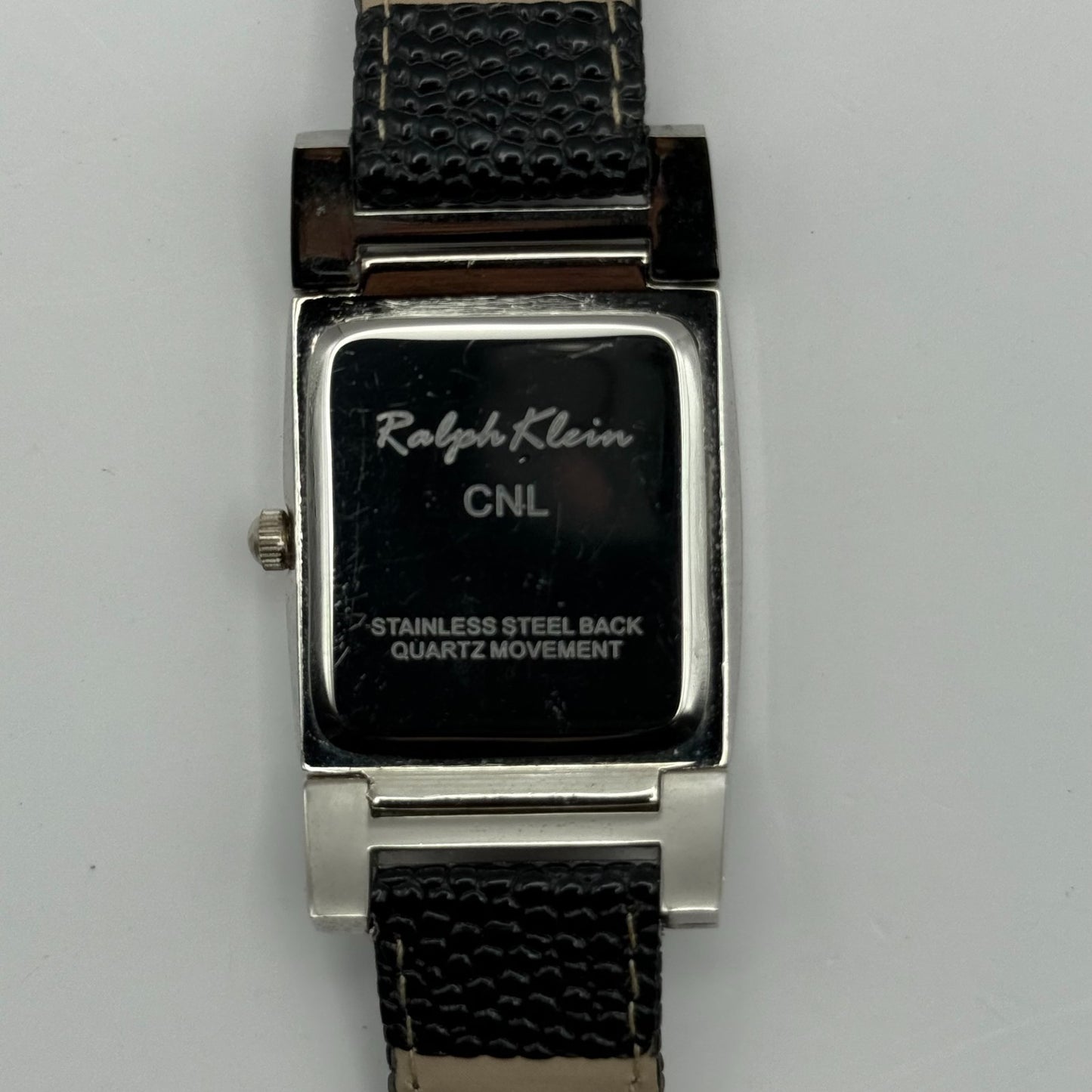 Ralph Klein CNL Ladies Quartz Watch Black Dial Crystal Bezel Working 29mm