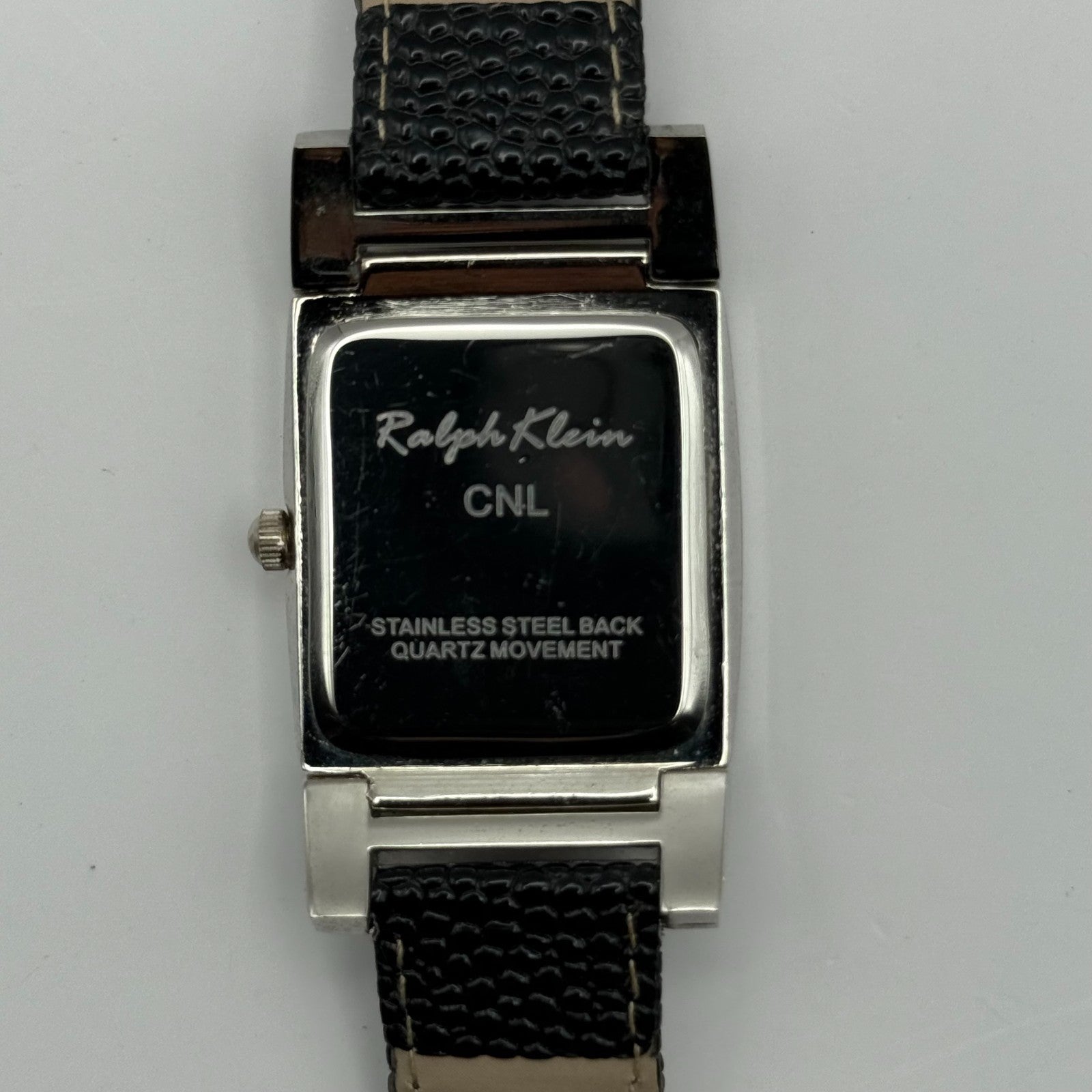 Ralph Klein CNL Ladies Quartz Watch Black Dial Crystal Bezel Working 29mm