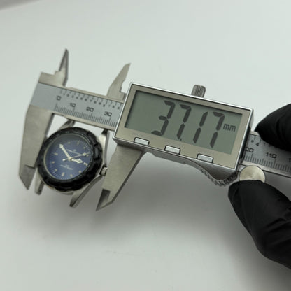 34mm Working Men's Predator Tachymeter 50M Blue Black Divers Quartz Watch Head