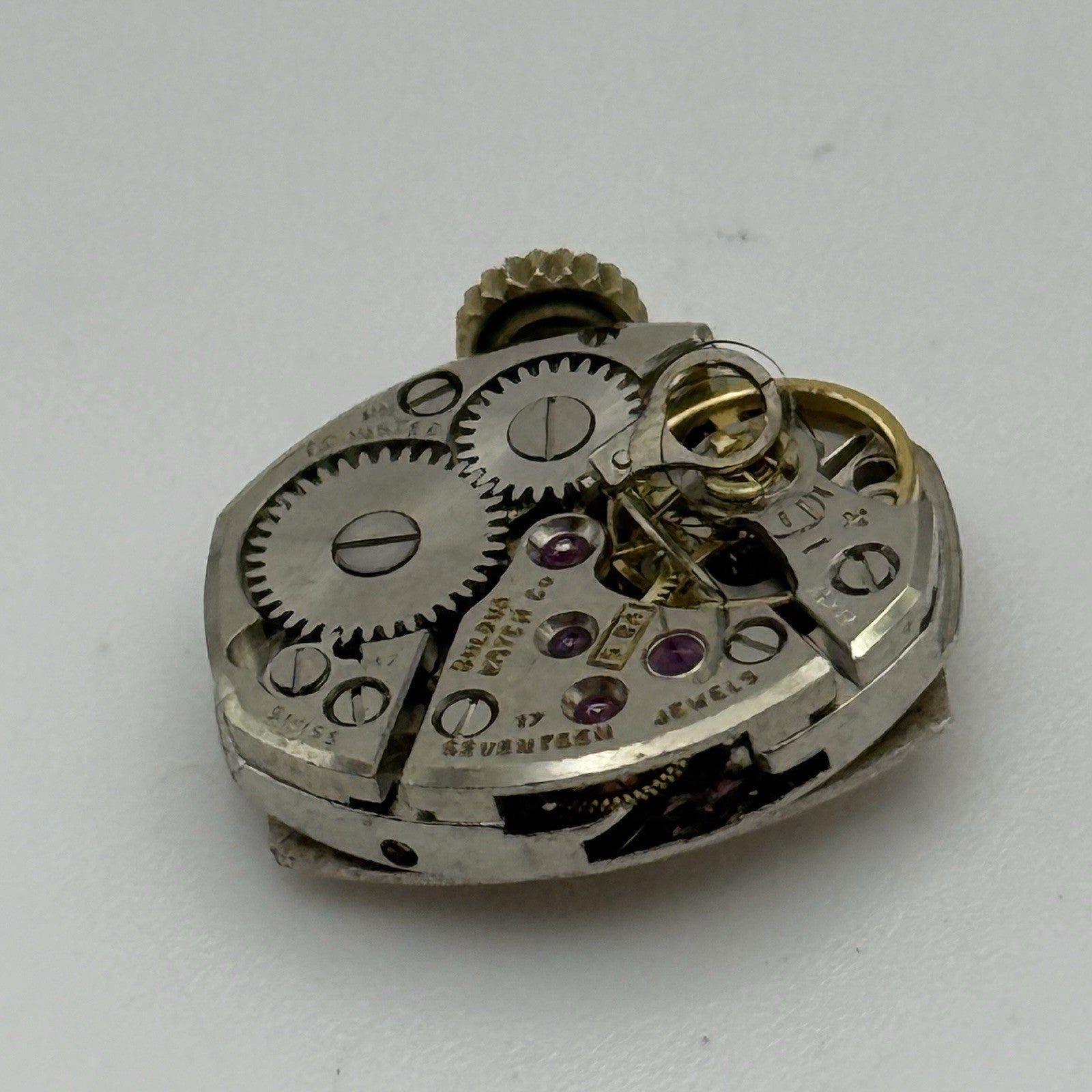 13.2mm Vintage Ladies Bulova 5BA Manual Wind Swiss Watch Movement PARTS REPAIR