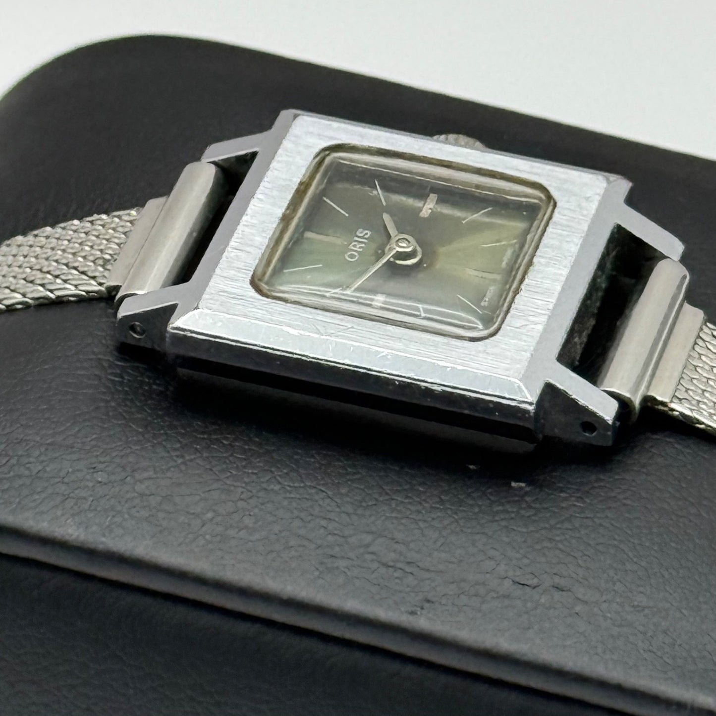 20mm 1970s Vintage Oris Green Dial Ladies Engraved Manual Wind Watch PARTS