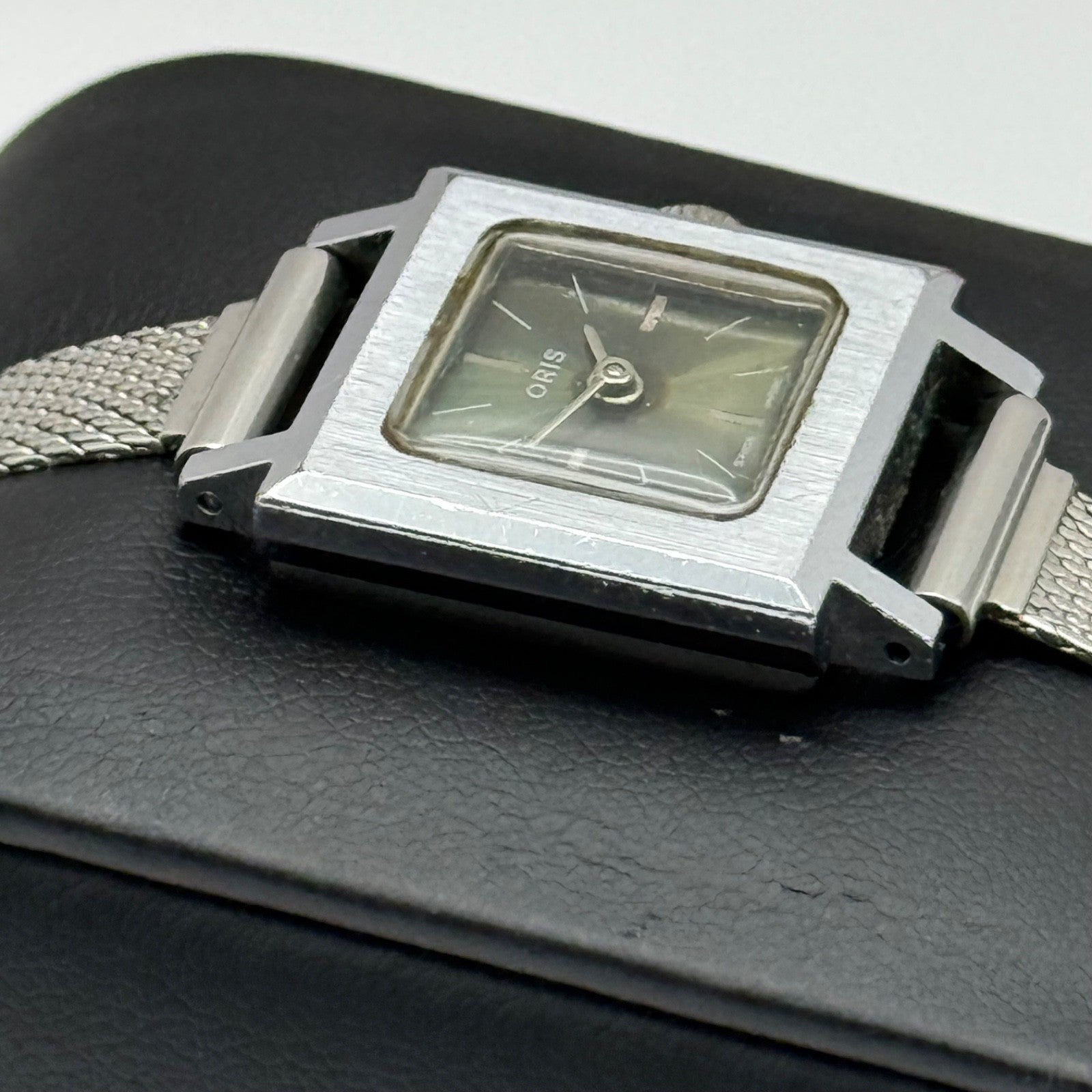 20mm 1970s Vintage Oris Green Dial Ladies Engraved Manual Wind Watch PARTS