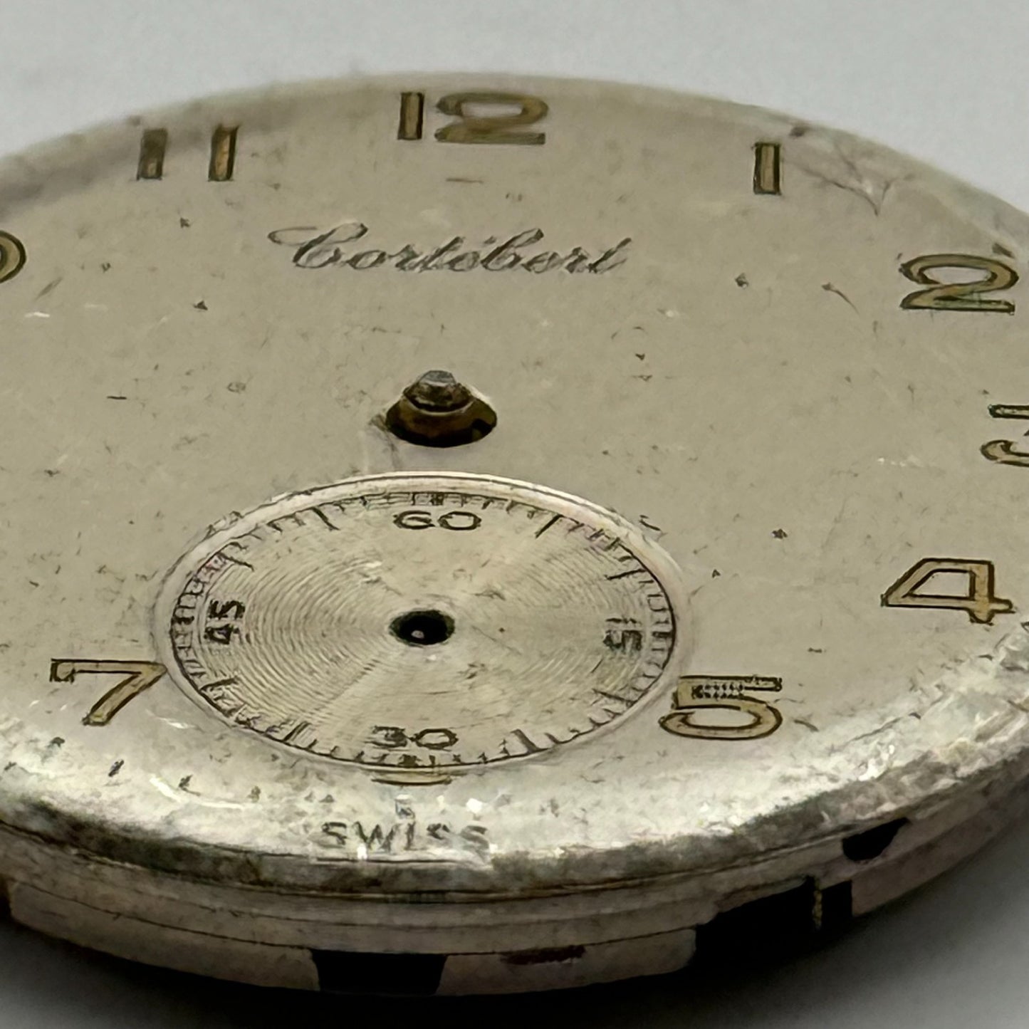 Cortebert Cal 665 Watch Movement 15 Jewels Sub Seconds Manual Wind Parts 25.3mm
