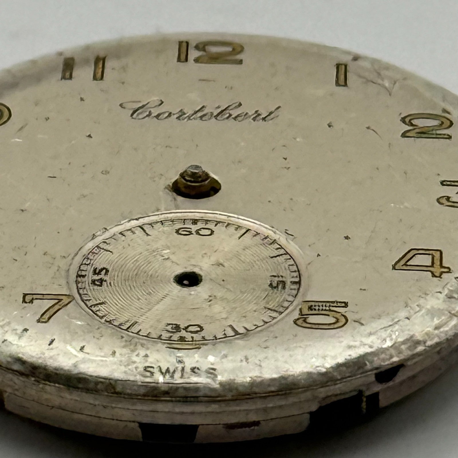 Cortebert Cal 665 Watch Movement 15 Jewels Sub Seconds Manual Wind Parts 25.3mm