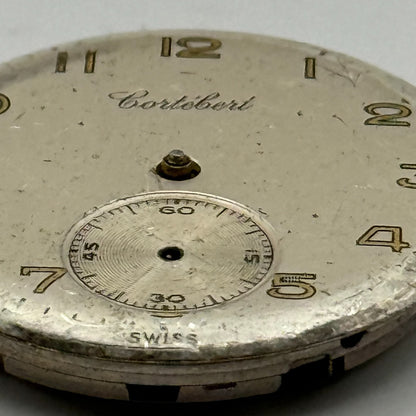 Cortebert Cal 665 Watch Movement 15 Jewels Sub Seconds Manual Wind Parts 25.3mm