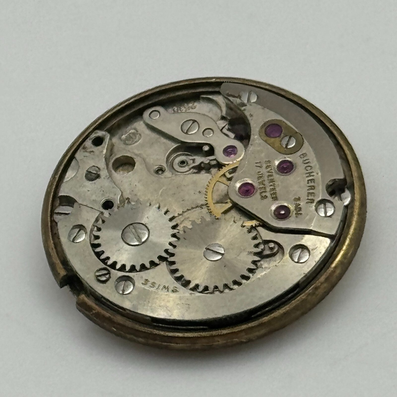17.1mm Bucherer ETA 2510 Ladies Manual Wind Watch Movement Swiss Vintage PARTS
