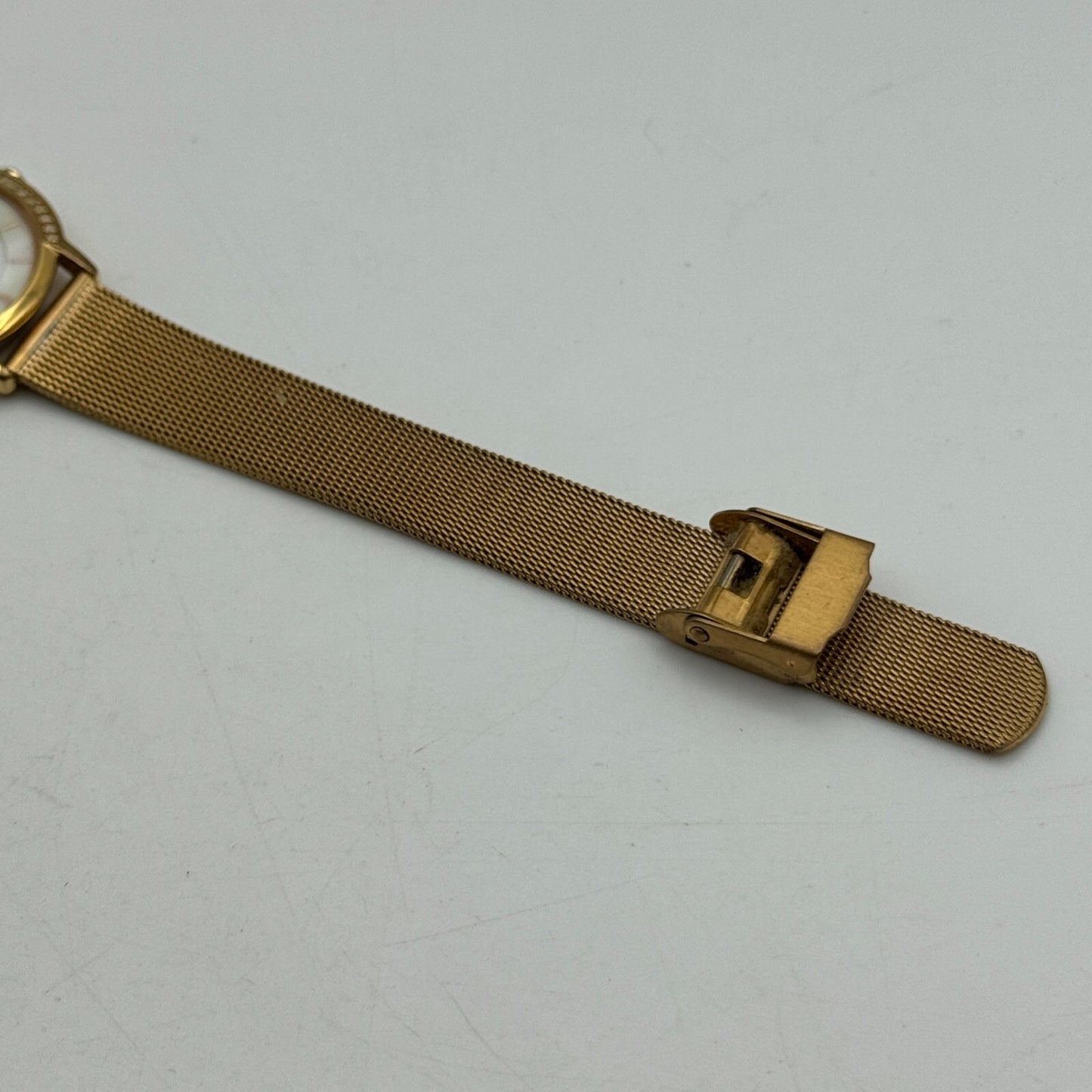 28mm Working Skagen Denmark 804SRR Steel Rose Gold Tone MOP Quartz Watch 8 Inch