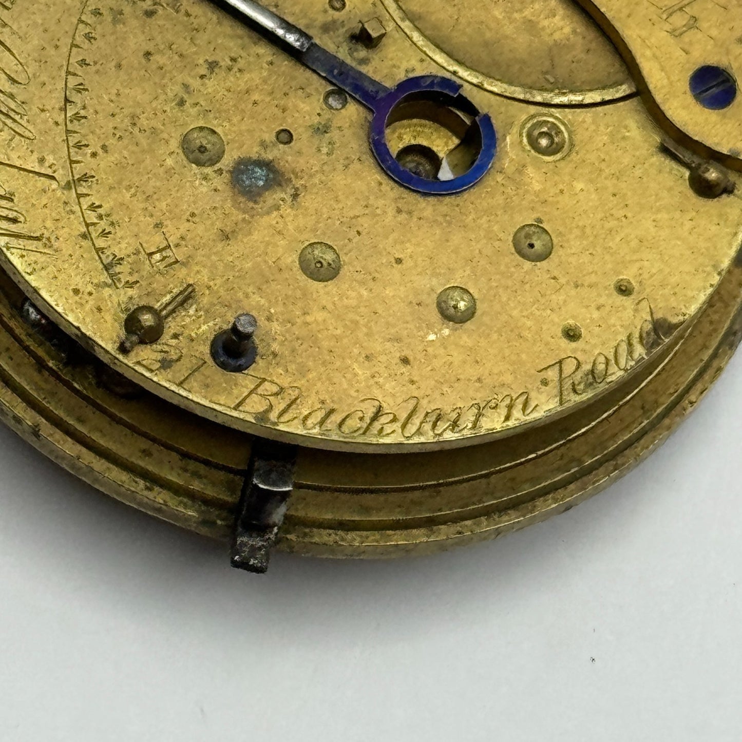 Fusee Pocket Watch Movement Antique English Key Wound Parts Repair Spares 46.9mm