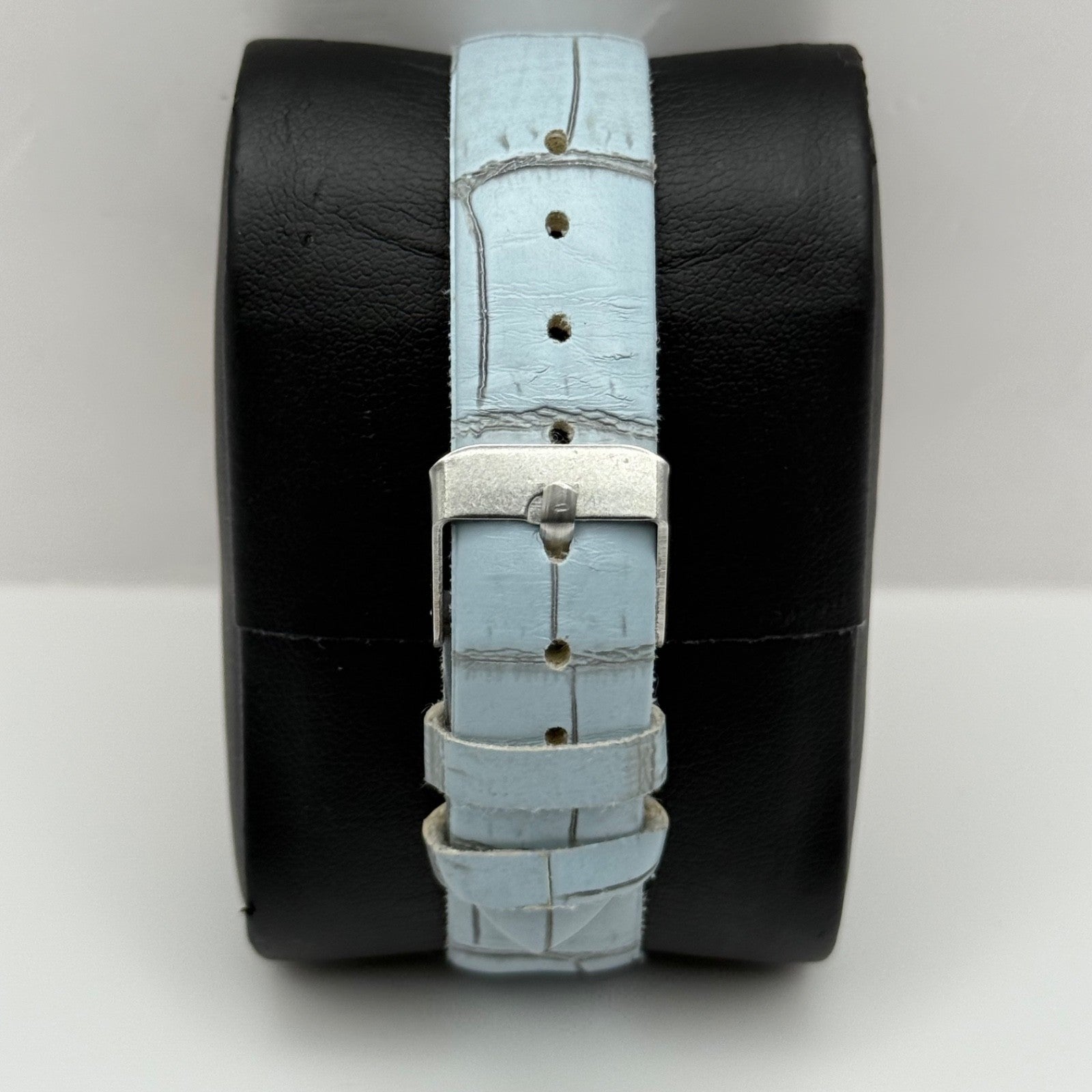 Working Ladies Rose Gold Tone Blue Dial & Strap Seconds Hand 34mm Quartz Watch