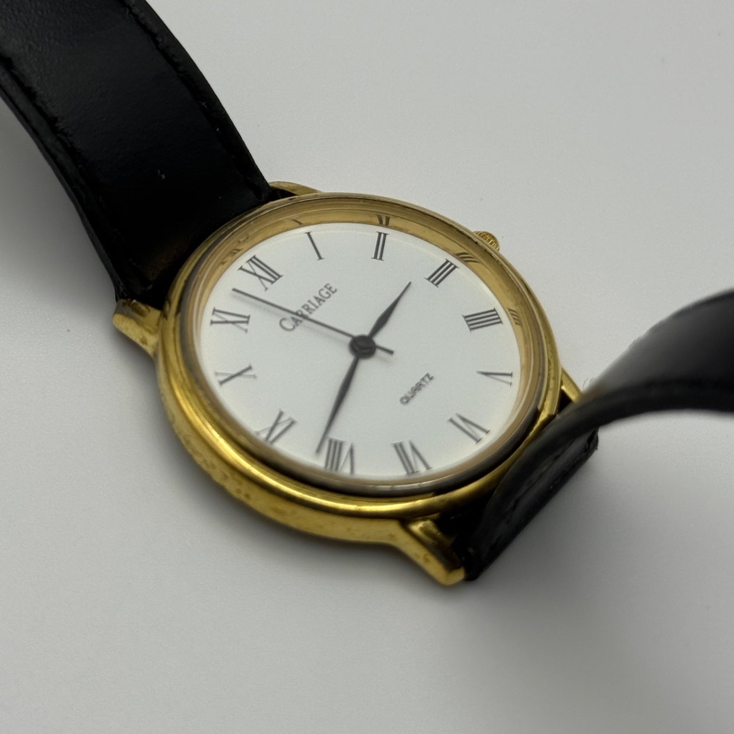 Working Ladies Carriage Second Hand 34mm Quartz Watch New Battery Adjustable